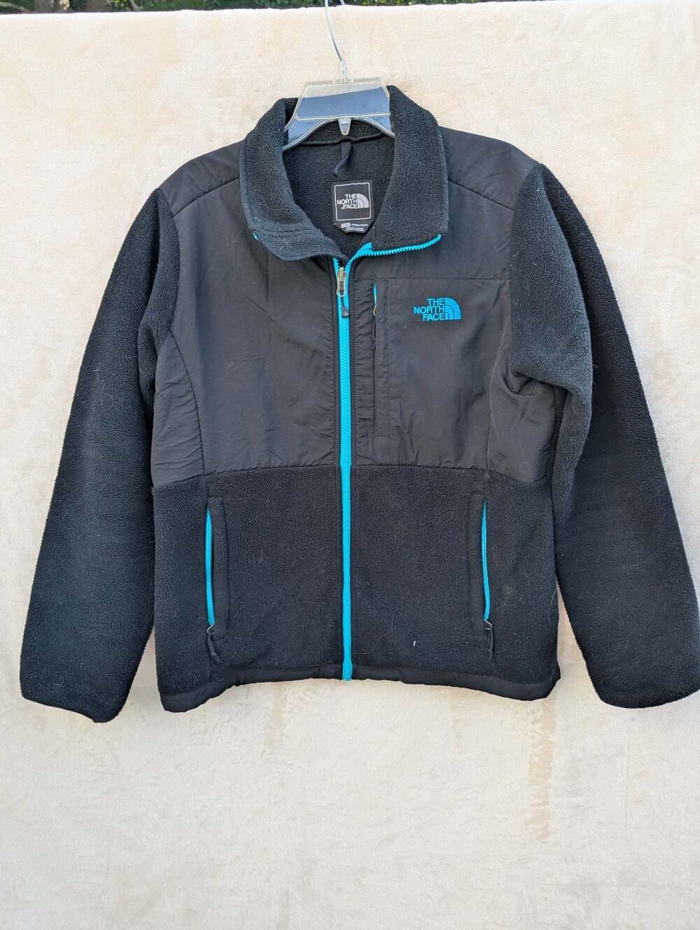 The North Face Women's Denali Fleece Jacket Black Aqua Teal Size Large